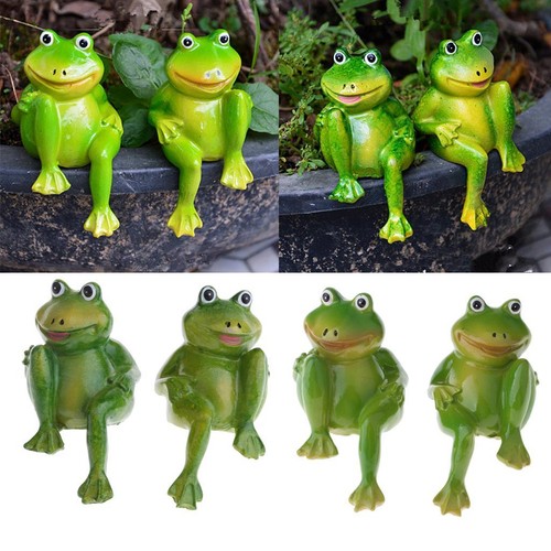 Resin frog ornament animal - ornament,