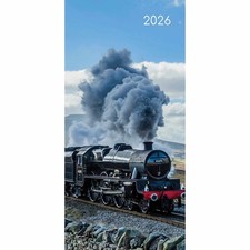 Steam Trains Slim Diary 2026 -