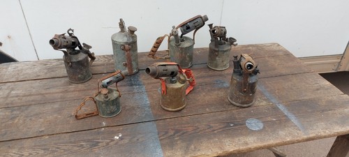 Qty vintage brass blow - vintage, lamps
