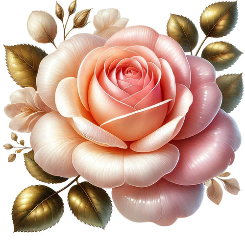 Pink tea rose - rose, vinyl