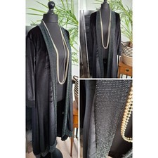 Black LADIES Velvet long coat