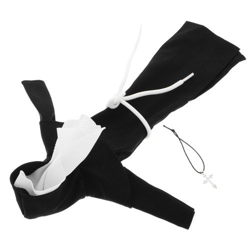Reusable black nun - black, doll