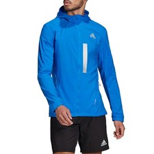 adidas Marathon Running Jacket Mens Fitness Lightweight Windbreaker Blue