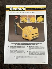 Benford Double Drum Road Roller Leaflet.. Roadworks Construction Vintage Classic