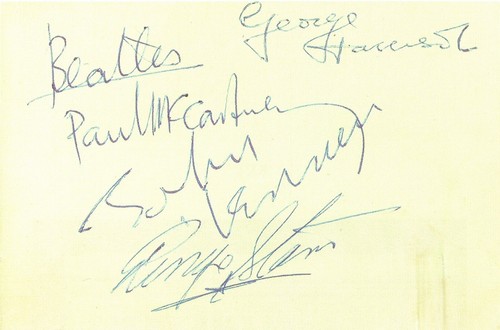 The beatles signed note - the,