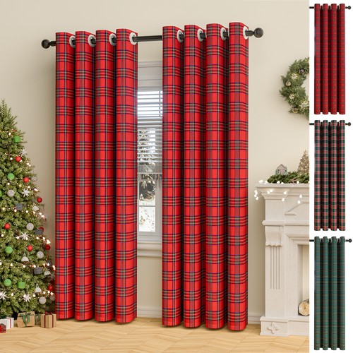 Tartan check curtain - check,