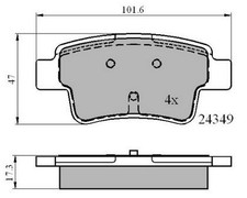 NAP Rear Brake Pad Set for