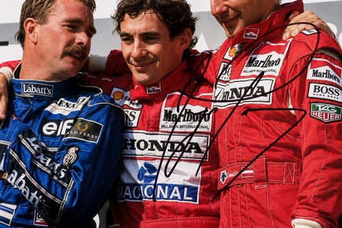 Ayrton senna mansell hand - mansell,