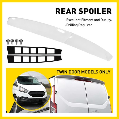 Rear roof spoiler white twin - spoiler,