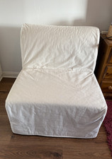 Ikea LYCKSELE LÖVÅS Chair / folding bed.  Ransta natural cover Ex condition used