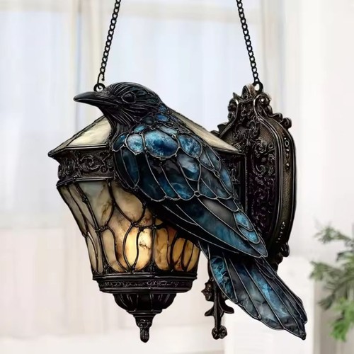 Gothic raven lantern - raven,