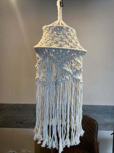 Macrame lampshade boho ceiling - lampshade,