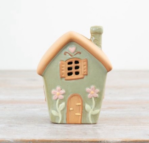 Tealight fairy house 7cm - tealight, 13.7cm