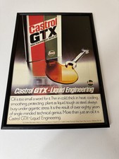 Framed Original 1981 Castrol GTX Engine Oil Magazine Advert Man Cave Wall Art