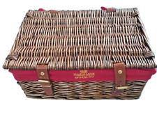 Picnic Hamper Basket | Red Lining |Handmade Wicker | Christmas Gif,