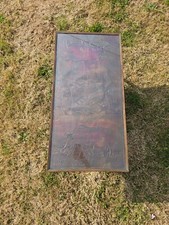 Vintage ZAMBIAN Copper Coffee Table with Glass covered Embossed Rhino & Tribe