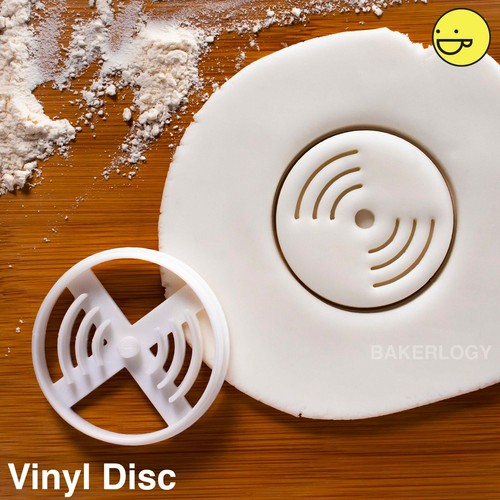 Vinyl disc cookie cutter - cookie,