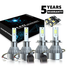 For Ford Fiesta MK7 Led Headlight White Xenon H7 6000k Side Light Bulbs 2008-17