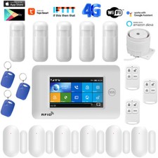 Z51 Tuya APP Alexa WiFi+4G GPRS Wireless Touch Keypad Home Security Alarm System