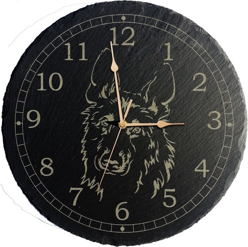 Large genuine slate wall clock - slate,