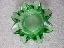 Vintage Heavy Green Glass