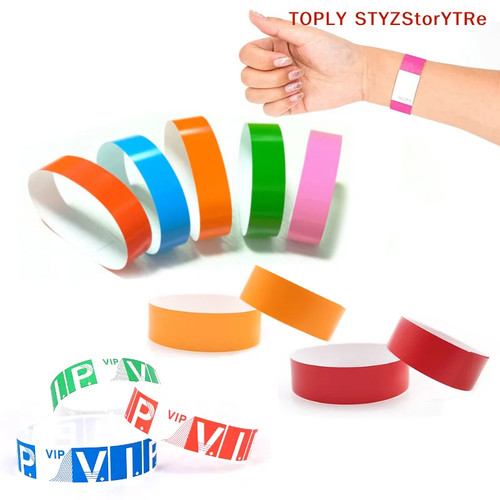 Fluorescent paper wristbands - fluorescent,
