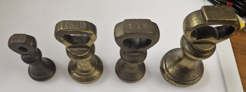 Vintage brass weights - vintage,