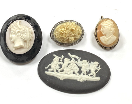Vintage lot cameo carved - vintage,