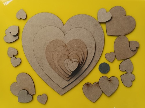 Wood heart shape plain - plain,