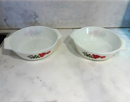 Jaj pyrex set white red - set,