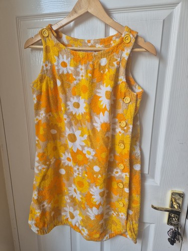 Used vintage orange towling - vintage,