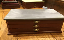 Vintage Coin Collectors Cabinet 3 Drawers Trays