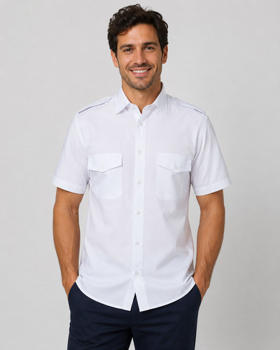 Men pilot shirts short - men,