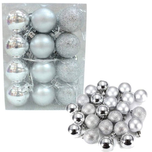 30pc 3cm silver christmas - 3cm,