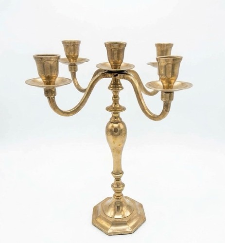 Vintage brass arm candelabra - 5,