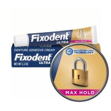 Fixodent Ultra Max Hold Denture Adhesive Cream | 2.2 oz, Packaging May Vary