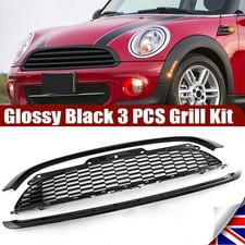 Front Bumper Grille Gloss Black For Mini R55 R56 R57 ONE/COOPER 07-10 Pre-LCI UK