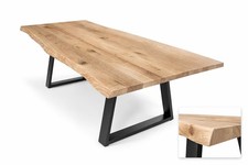 Solid oak live edge table - solid,