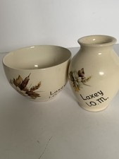 Laxey IOM Vase and Bowl Isle of Man by “New Devon Pottery Newton Abbott” Ceramic