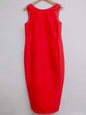 HOUSE OF FRASER BOW DETAIL DRESS RED WOMENS SIZE 12 BNWT CG SB3