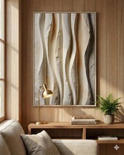 Modern Neutral Abstract Wall