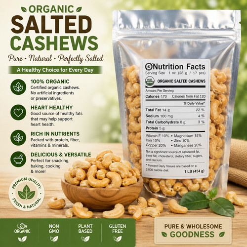 Cashews roasted salted - cashews,