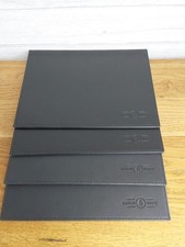 Bundle of  4 Maison & White Leather Look Black Placemats, Hotel , Cafe,  Dining