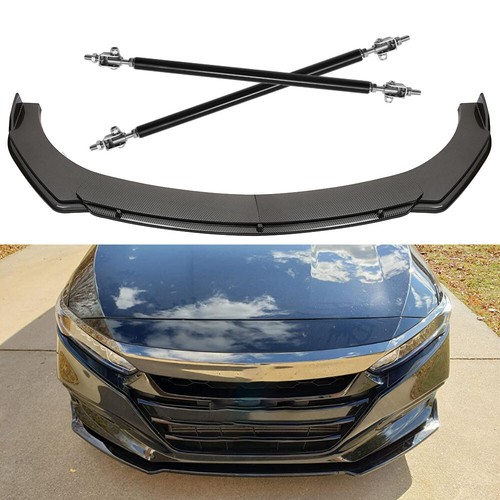 Carbon front bumper lip chin - carbon,