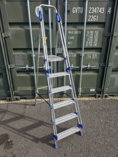 Abru Werner Blue Seal 6 Tread Professional Aluminium Step Ladder Folding EN 131 