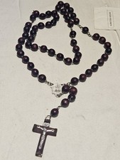 Dark Wooden Beaded Rosary