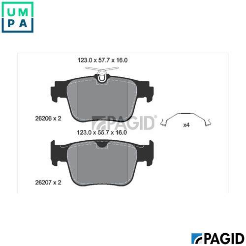 Brake pad set disc - brake,