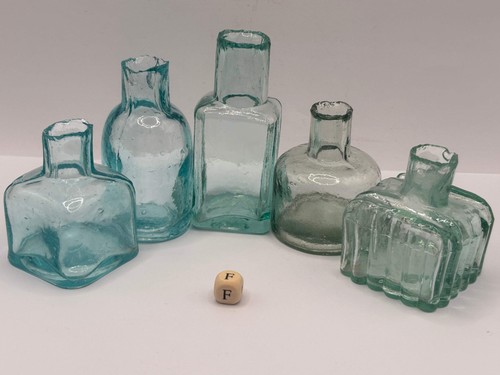Old aqua glass - 5,