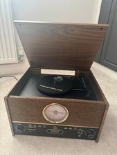 GPO Maestro Retro FM Radio with Bluetooth and Vinyl Record Player