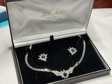 Jewellery Gorgeous Modern Costume Evening Set Necklace Earrings by Martin James